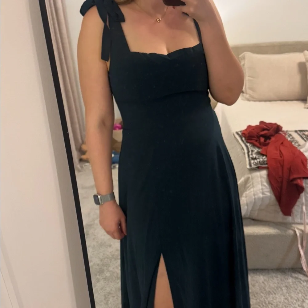 NWT Lulus Green Maxi Dress- Bridesmaid- Evening Gown-Event - Picture 7 of 8